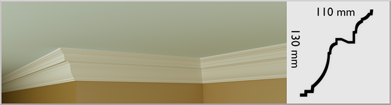 Large Victorian Coving / Cornice, handmade in Kilcock by Euromould for supply throughout Ireland